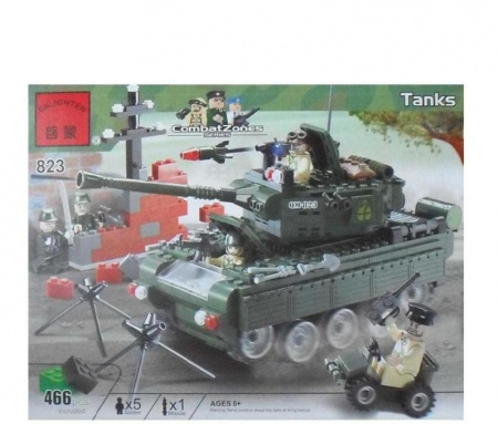 фото Детский конструктор BRICK 823 "Танк", 466 деталей