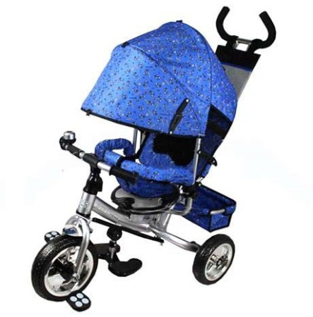 фото Детский трехколесный велосипед M 0448-6 Profi Trike (серо-синий) (5363-6)