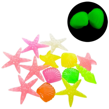 фото Разноцветные камешки для декора MK 1329 светятся в темноте 10 кг