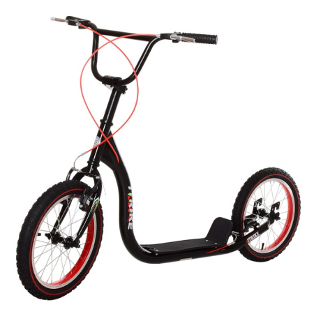 фото Взрослый самокат iTrike SR 2-048-B на резиновых колесах 16 дюймов (черный)