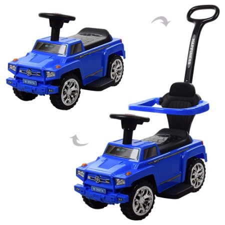 фото Детская каталка-толокар Range Rover M 3597A-4 с родительской ручкой (синяя)