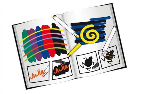 фото Фломастеры волшебные MALINOS Farbenzauber светлые рисуют по тёмным 10 (5+5) шт