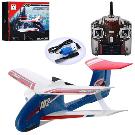 фото Самолет на радиоуправлении YT102 пенопласт два канала (24см)