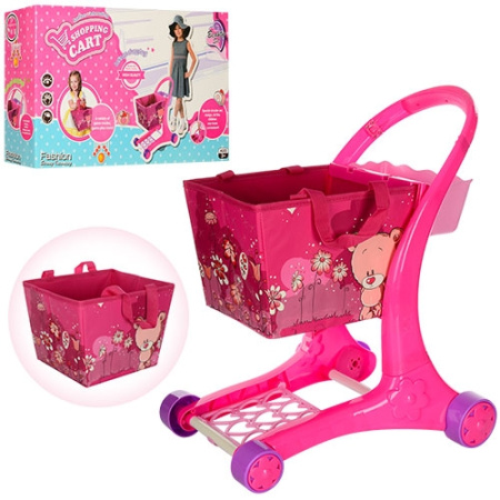 фото Детская тележка супермаркет 9955 корзинка-сумочка с ручками