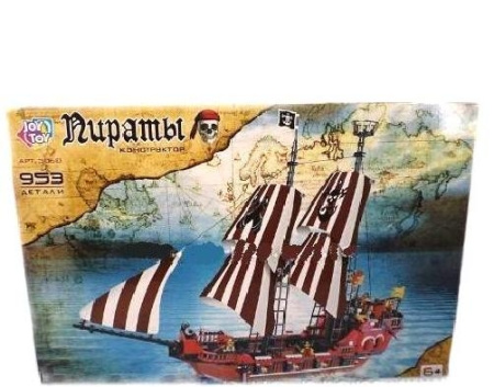 фото Детский конструктор 3060 JOY TOY, Пиратский корабль (953 детали)