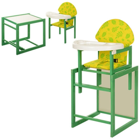 фото Стульчик – трансформер VIVAST М V-100 К-3-8 крашенный (желтый в листик)