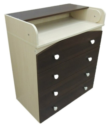 фото Пеленальный комод Наталка Береза-Орех белый с тёмным 10013