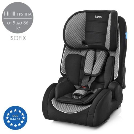 фото Детское автокресло Bambi M 2783-4 крепление ISOFIX (черно-серое)