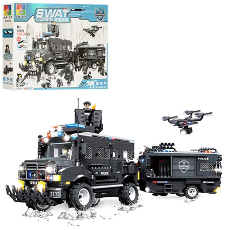 фото Конструктор для детей JUBILUX C0556 спецназ (1663 деталей)