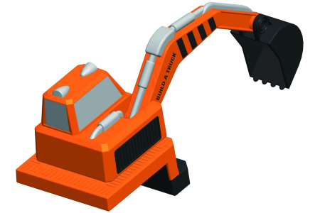 фото Детский конструктор Popular Playthings машинка (бетономешалка, грузовик, бульдозер, экскаватор)