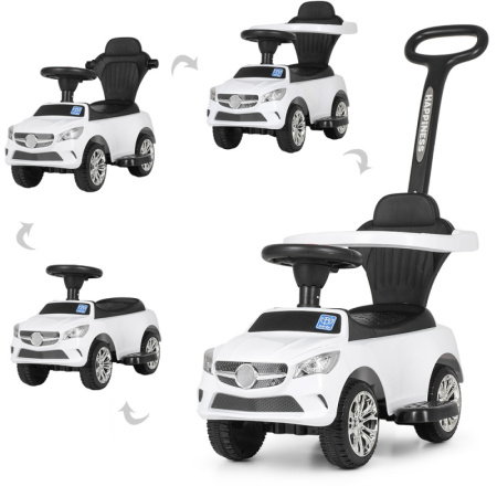 фото Каталка-толокар с родительской ручкой Mercedes M 3503C(MP3)-1 музыка MP3 (белая)