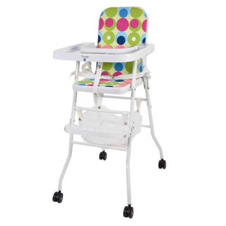 фото Стульчик для кормления M 0398-2 на колесиках Bambi (кружочки)