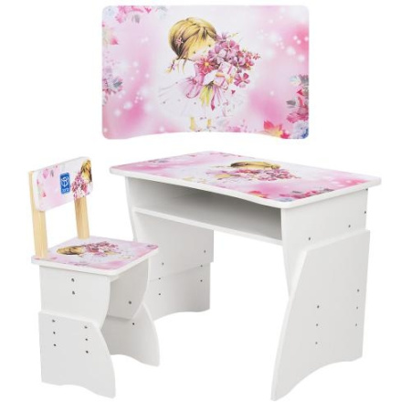фото Детская парта со стульчиком 905-6 регулируемая высота (девочка)