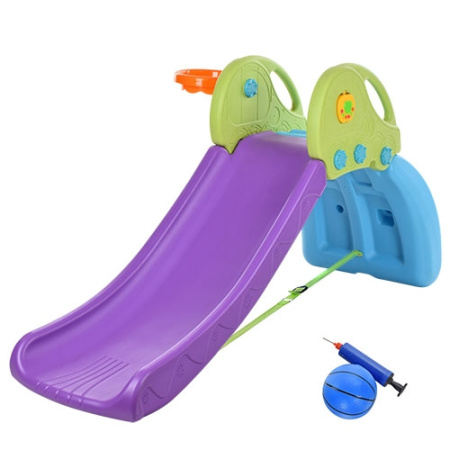 фото Детская горка YG2016-26 с баскетбольным кольцом