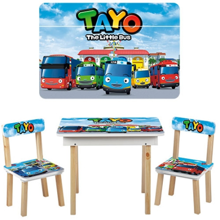 фото Столик с ящиком и двумя стульчиками 503-21 Tayo