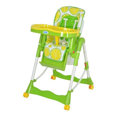 фото Стульчик RT 002 L лимон для кормления с корзиной на колесиках (салатовый)