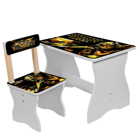 фото Детский деревянный столик со стульчиком 504-54 Трансформеры