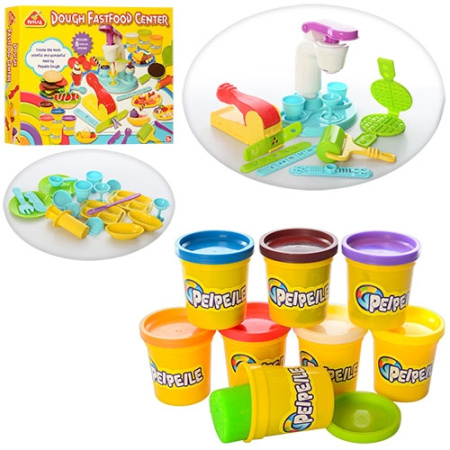 фото Детское тесто для лепки 3915 аппарат-пресс вафельница инструмент (8 цветов)