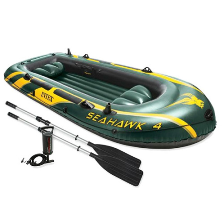 фото Надувная лодка Intex SEAHAWK 68351 с веслами и насосом (338-127-50 см)