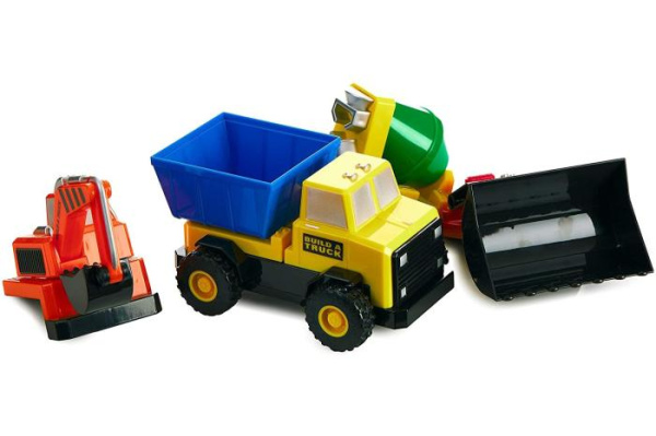 Детский конструктор Popular Playthings машинка (бетономешалка, грузовик, бульдозер, экскаватор)