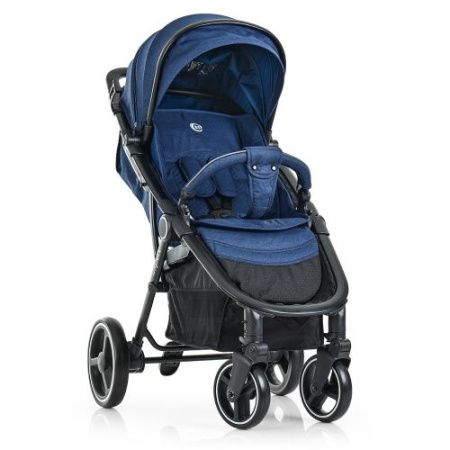 фото Прогулочная коляска книжка El Camino ME 1022L EXPERT Denim дождевик матрас чехол (синяя)