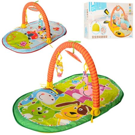 фото Развивающий коврик для детей HX9103-104-A с подвесками
