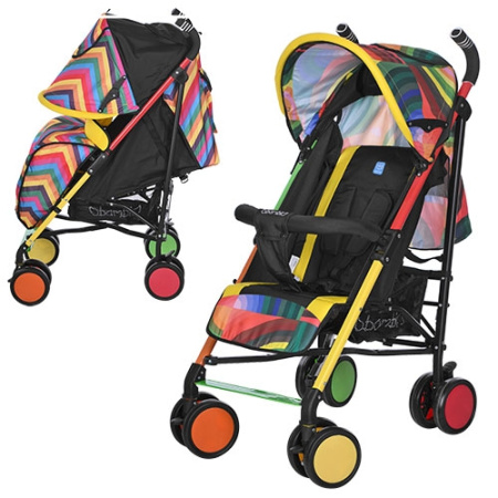 фото Прогулочная коляска для детей BAMBI M 3410-1 трость (радуга)