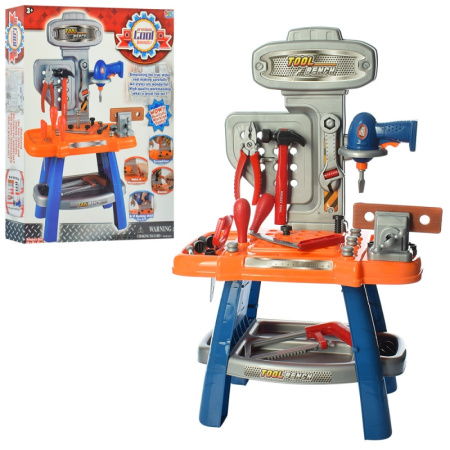 фото Игровой набор инструментов для детей 16701B верстак с креплениями