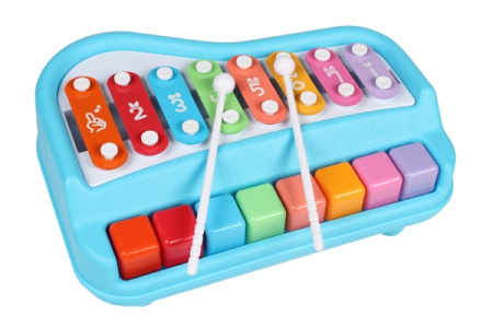 фото Ксилофон пианино Baoli 8 тонов (синий)