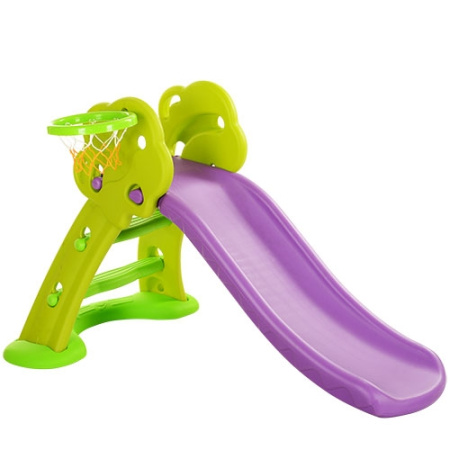 фото Прямая детская горка Bambi B0903 с баскетбольным кольцом