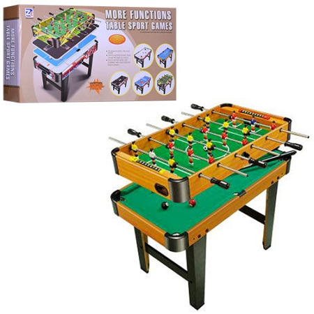 фото Игра 2в1 настольная деревянная 6002B-2 футбол и бильярд