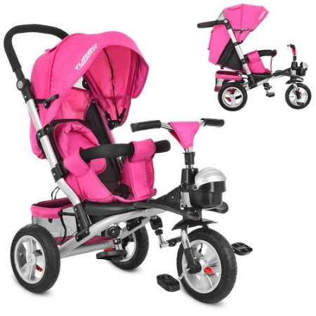 фото Колясочный велосипед для детей Turbotrike M 3647A-18 трансформер (малиновый)