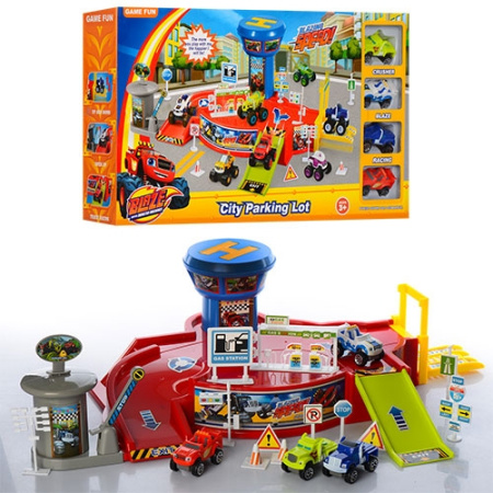 фото Детский гараж Blaze 828-58 Вспыш машинки 4шт