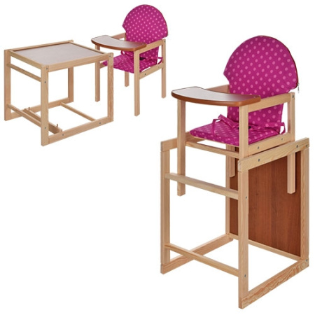 фото Стульчик для кормления Vivast М V-002-25 трансформер (малиново-розовый)