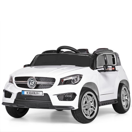 фото Детский электромобиль джип Bambi M 3624EBLR-1 с кожаным сиденьем (белый)