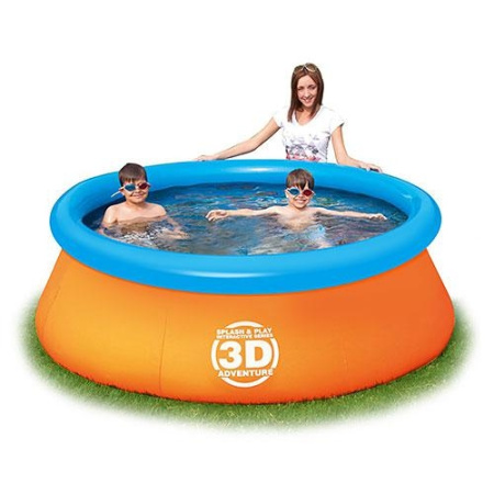 фото Детский надувной бассейн 57244 с 3Dизображением +очки (213х66см)