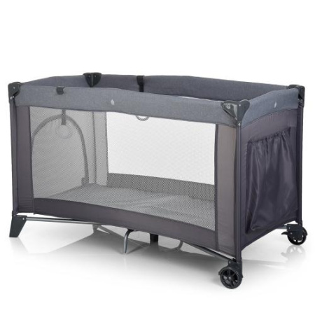 фото Манеж для детей El Camino ME 1016-11 SAFE вход-змейка и карман (серый)