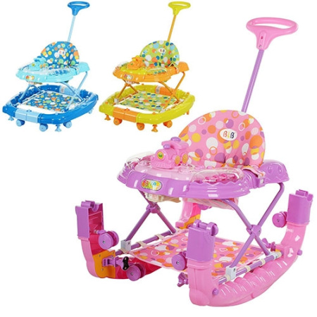 фото Детские ходунки качалка 2в1 Bambi BL 6222 SYT паровозик с ручкой