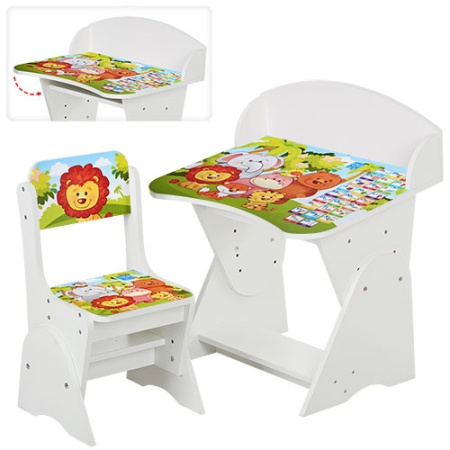 фото Регулируемая парта со стульчиком ML-315-12-1 (белая)