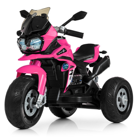 фото Мотоцикл для детей BMW M 4117EL-8 музыка свет кожа (розовый)