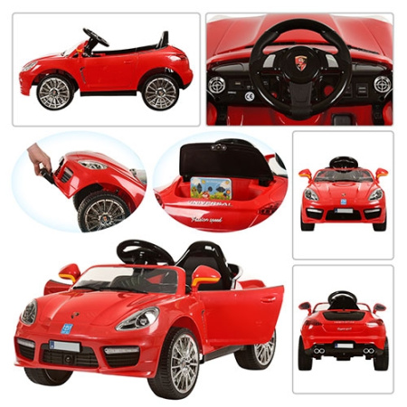 фото Детский спортивный электромобиль Porsche M 2794 BR-3 два мотора (красный)