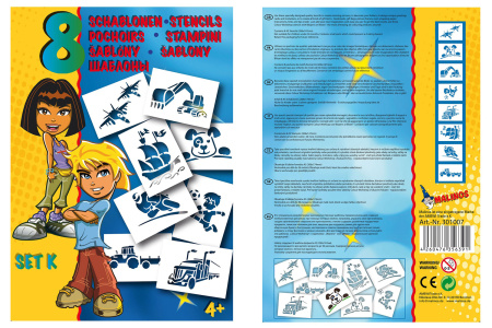 фото Трафареты MALINOS техника 8 шт (набор K)