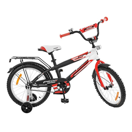 фото Велосипед для детей двухколесный 18 дюймов Profi Inspirer G1855 (черно-бело-красный-матовый)