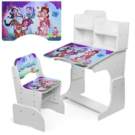 фото Детская парта-растишка W 2071-57-5 EnchanTimals регулируется (белая)