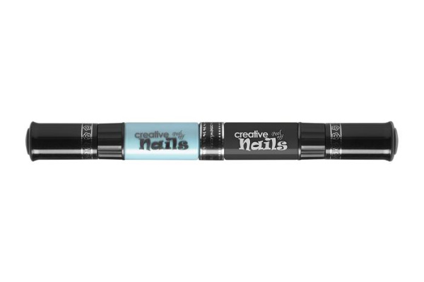 Детский лак-карандаш для ногтей Malinos Creative Nails на водной основе (2 цвета Черный + Голубой)