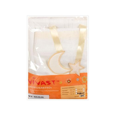 фото Балдахин на кроватку Vivast М V-615-01-01 (бежевая лента)