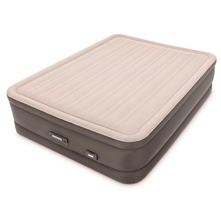 фото Надувная велюровая кровать Intex 64770 со встроенным электронасосом