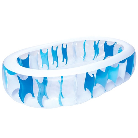 фото Надувной бассейн эллиптический Bestway 54066 семейный (234-153-51см)