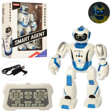 фото Робот 601-1 реагирует на руку ездит танцует с солнечной батареей