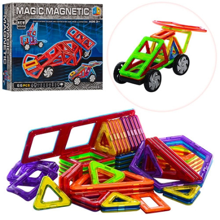 фото Детский магнитный конструктор JH6887 транспорт (66 деталей)